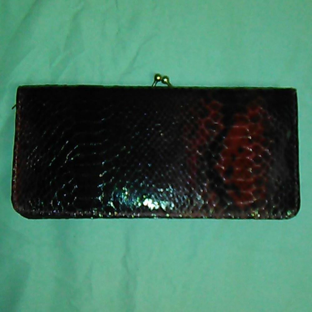 Pink/purple snakeskin wallet